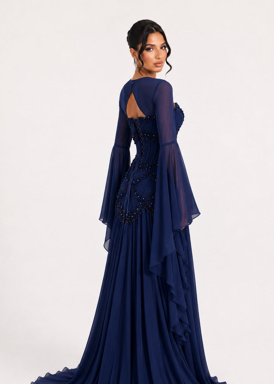 Alara Gown - Navy Blue