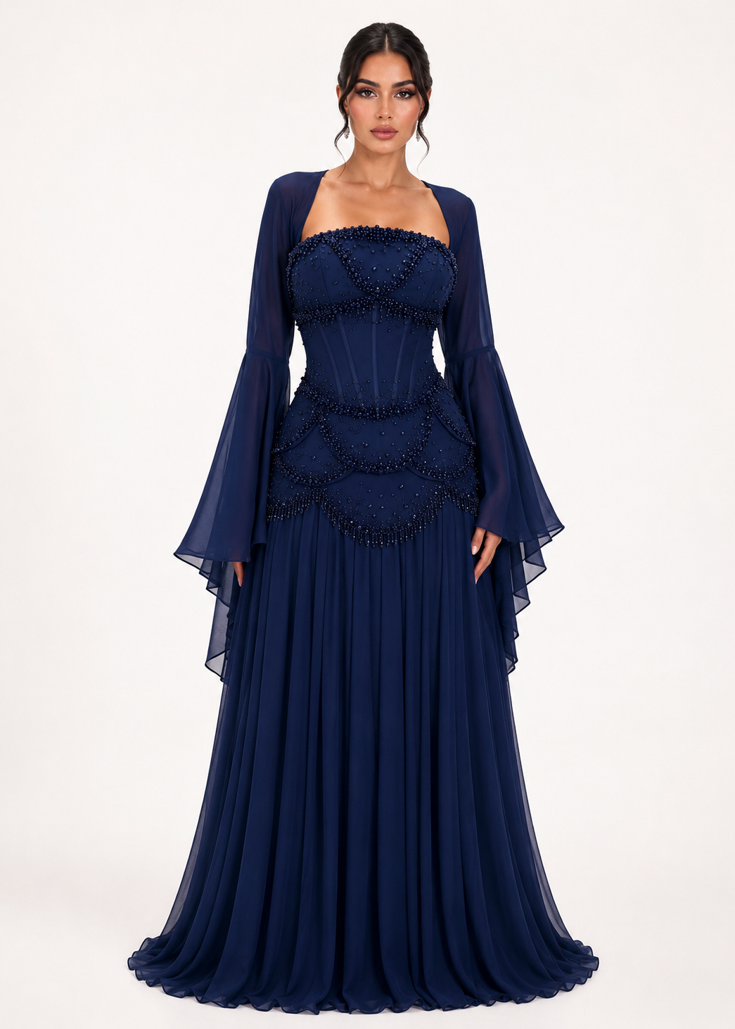 Alara Gown - Navy Blue
